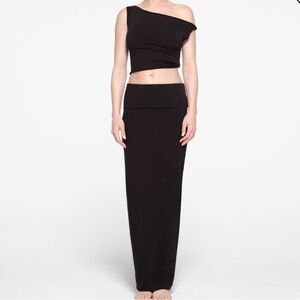 NWT SKIMS Cotton Jersey Foldover Skirt - Size M